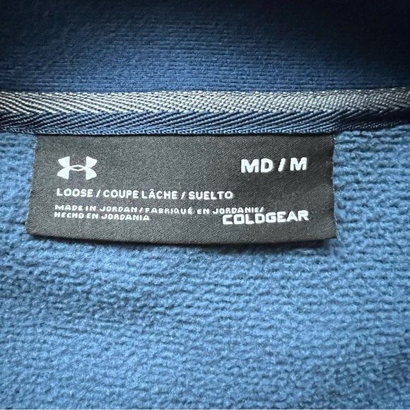 Under Armour Storm Fleece Sweater Long Sleeve Navy Blue Men's Size M - Picture 11 of 13